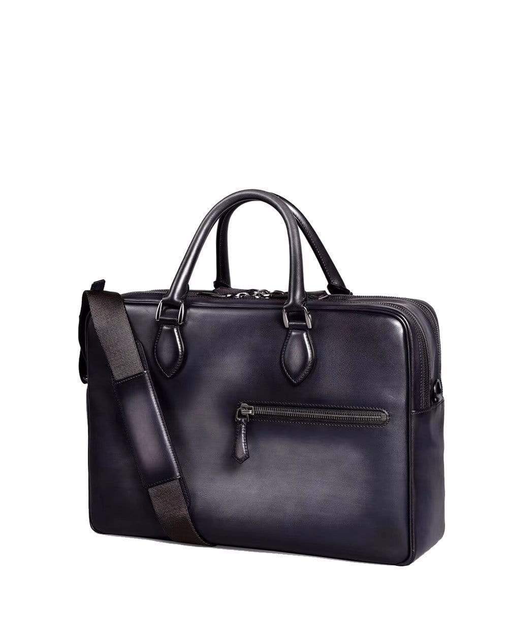 Vintage Smooth Cowhide Leather  Briefcases, Business Bags  And Laptop Computer Handbags