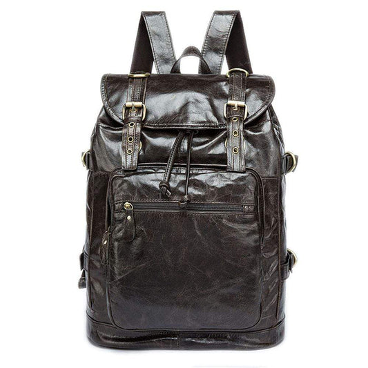 Leather backpack