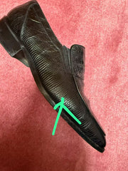 Preorder Ostrich Skin Leather Slip On Dress Shoes