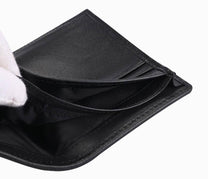 Men Bifold Leather Wallet- Genuine Crocodile Leather Head Bone Leather