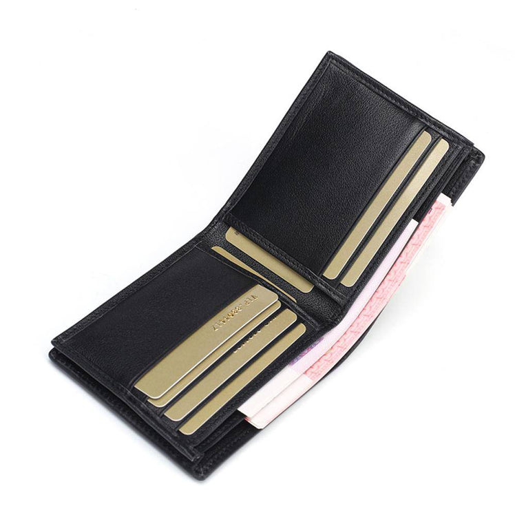 Men Bifold Leather Wallet- Genuine Crocodile Leather Head Bone Leather