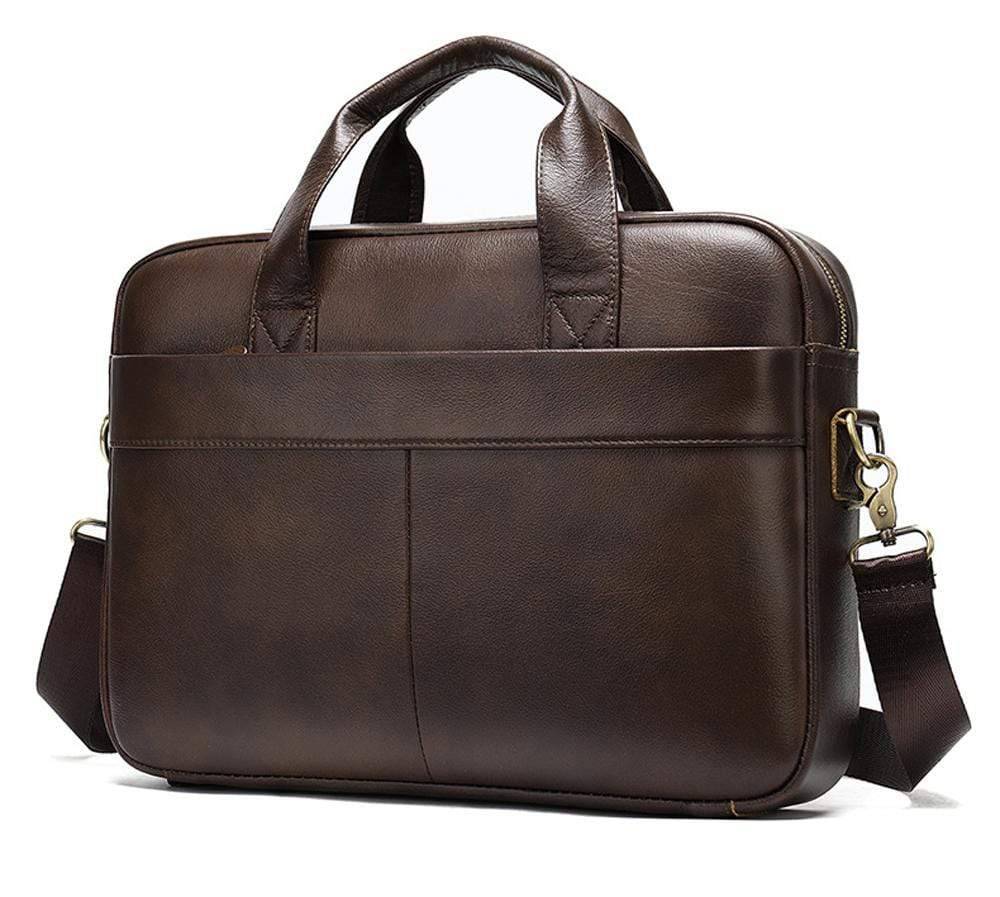 Men's brown leather Attache Briefcase Bag