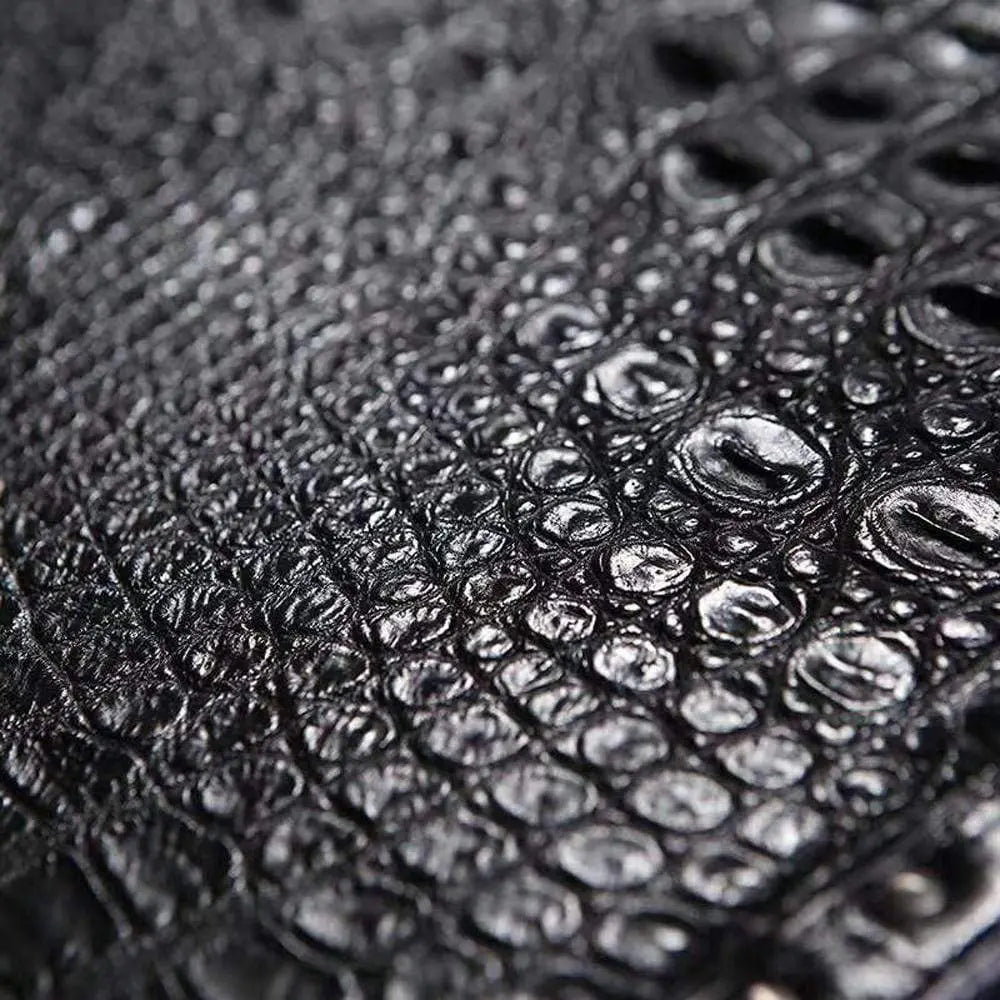 Preorder Men's Crocodile Skin Leather Large Black Business Professional Attache Travel Case