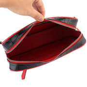 Men's Genuine Crocodile Cluthes Bags Wallet Purse Organizer Crossbody Wrist Bag with Removable Shoulder Strap