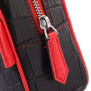 Men's Genuine Crocodile Cluthes Bags Wallet Purse Organizer Crossbody Wrist Bag with Removable Shoulder Strap