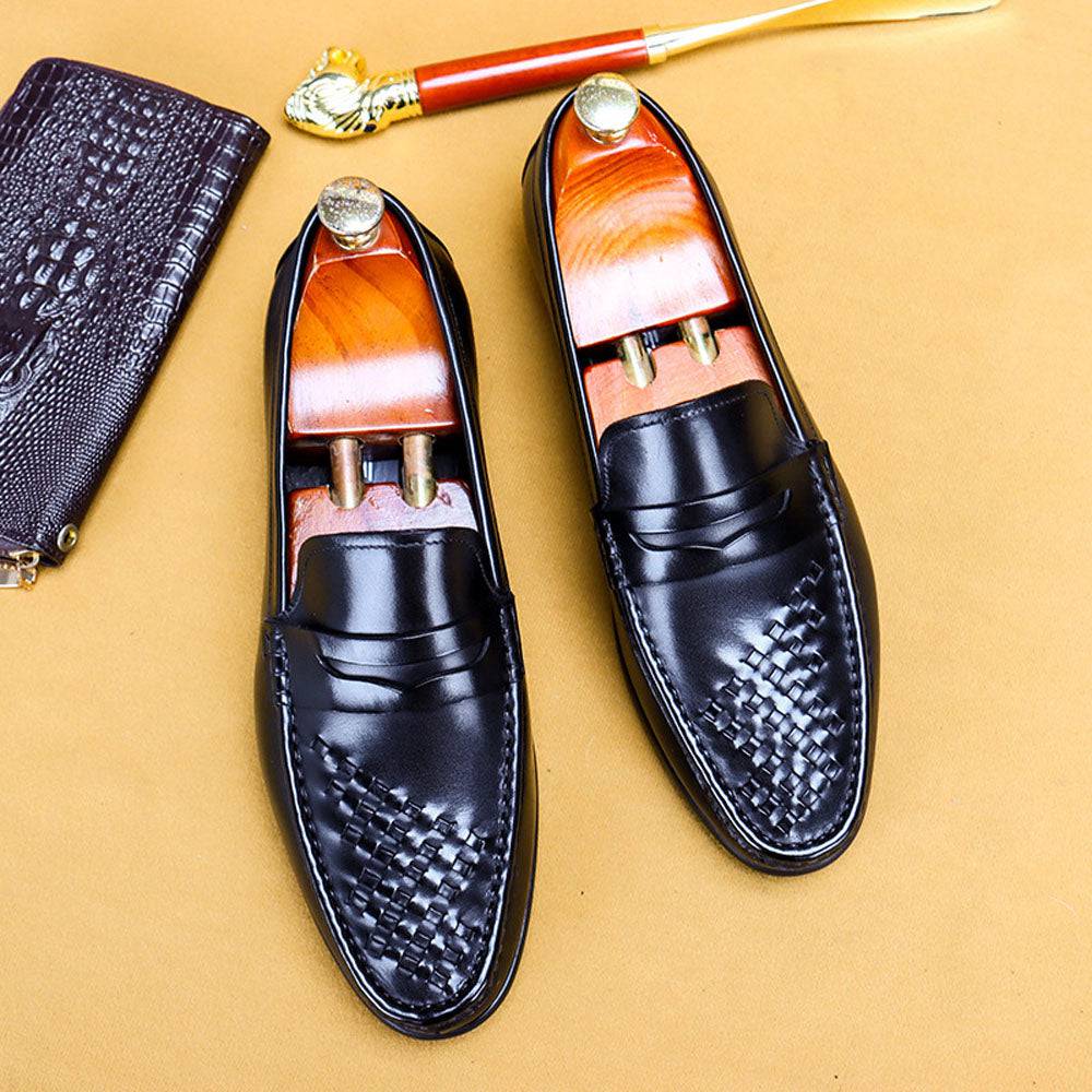 Men's Driving Leather Shoes, Men Casual Loafer Shoes