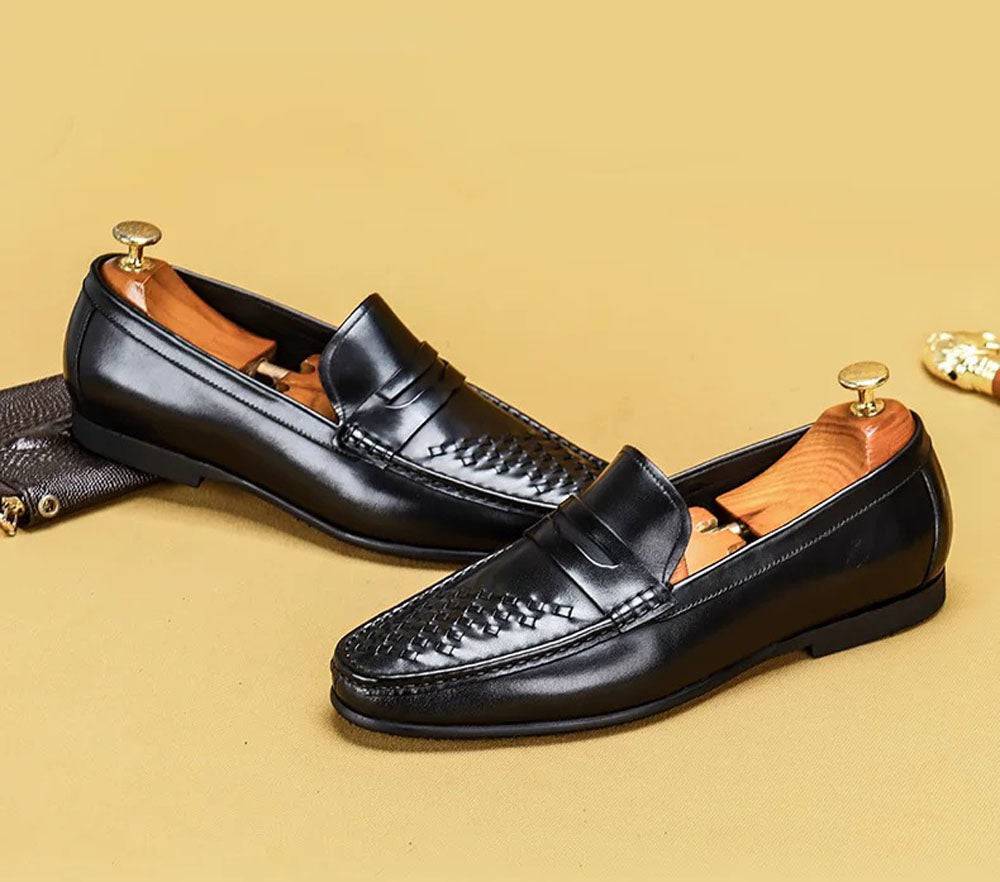 Men's Driving Leather Shoes, Men Casual Loafer Shoes