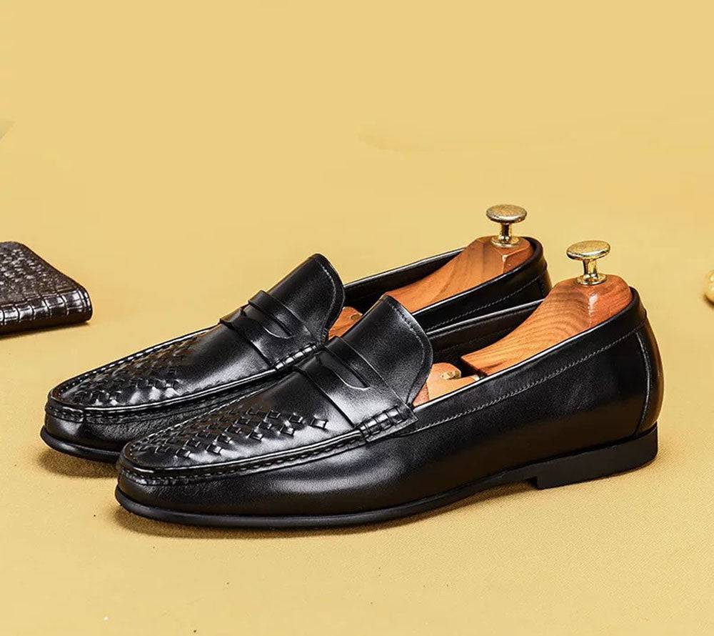 Men's Driving Leather Shoes, Men Casual Loafer Shoes