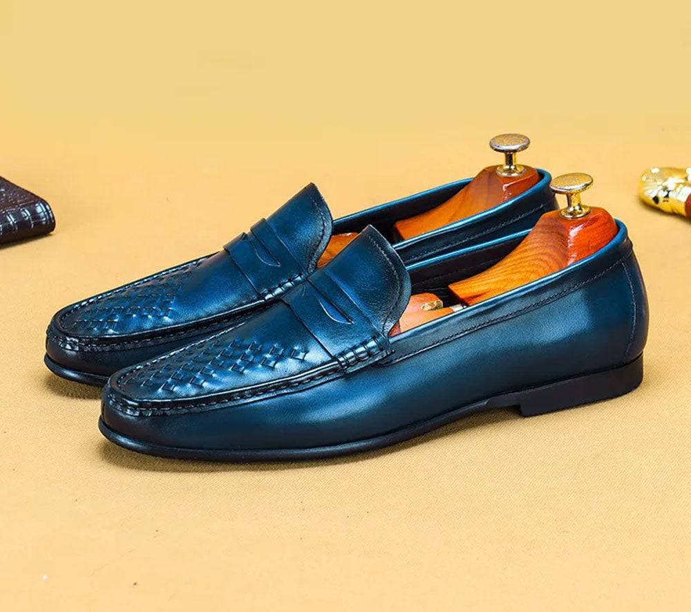 Men's Driving Leather Shoes, Men Casual Loafer Shoes