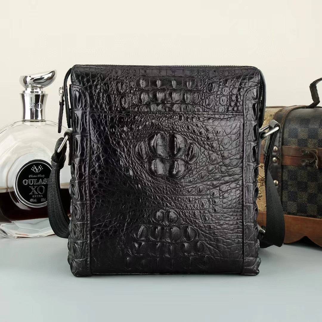 Men's Genuine Crocodile Leather Cross Body Bag