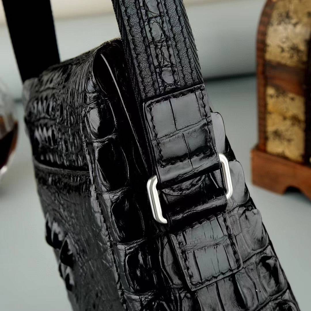 Men's Genuine Crocodile Leather Cross Body Bag