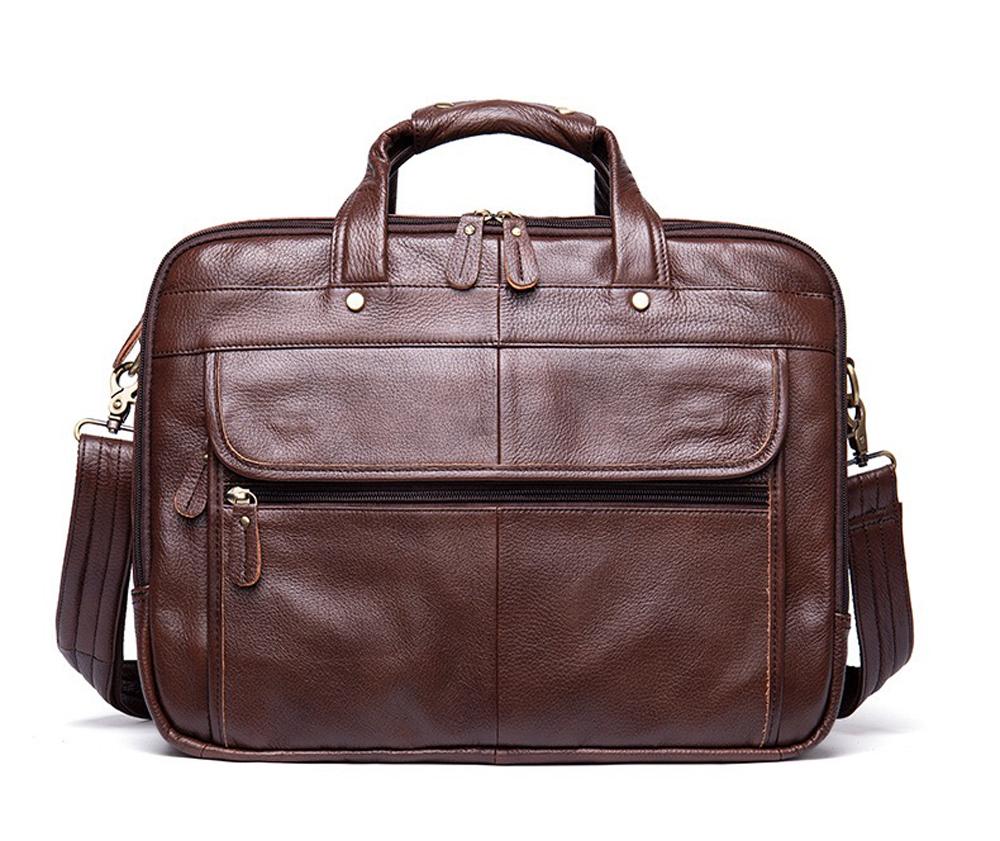 Mens Briefcase Leather Handbag 15' Laptop Buiness Messenger Shoulder Bag