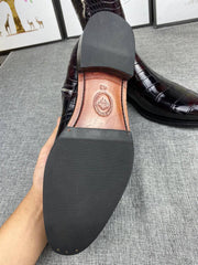 Mens Boots ,Crocodile Boots,Crocodile Shoes , Mens Crocodile Leather Side Zipper Boots