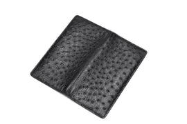 Mens Ostrich Leather Large Volumn Credit Card Clutch Wallet Bags