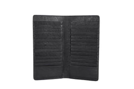 Mens Ostrich Leather Large Volumn Credit Card Clutch Wallet Bags