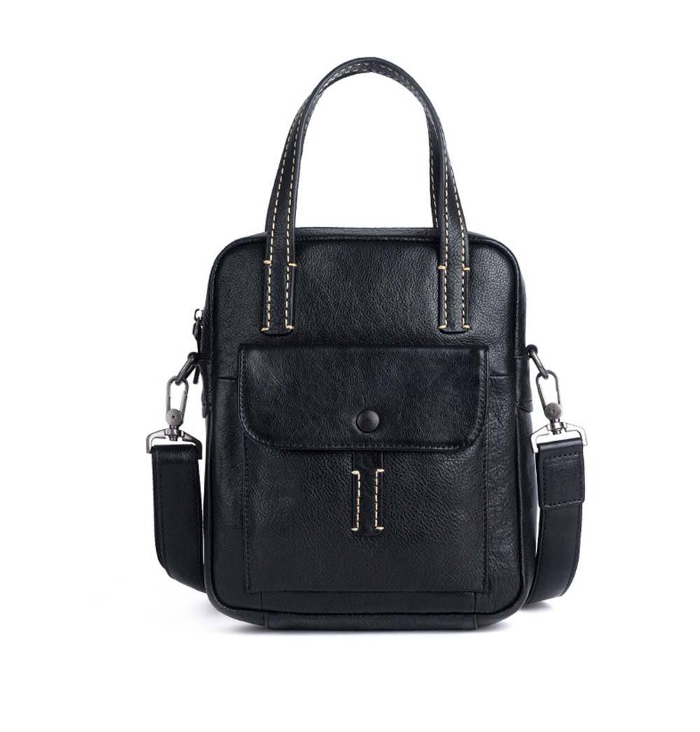 Mens Vintage Leather Cross Body Handle Bag