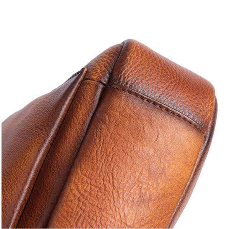 Mens Vintage Leather Cross Body Handle Bag