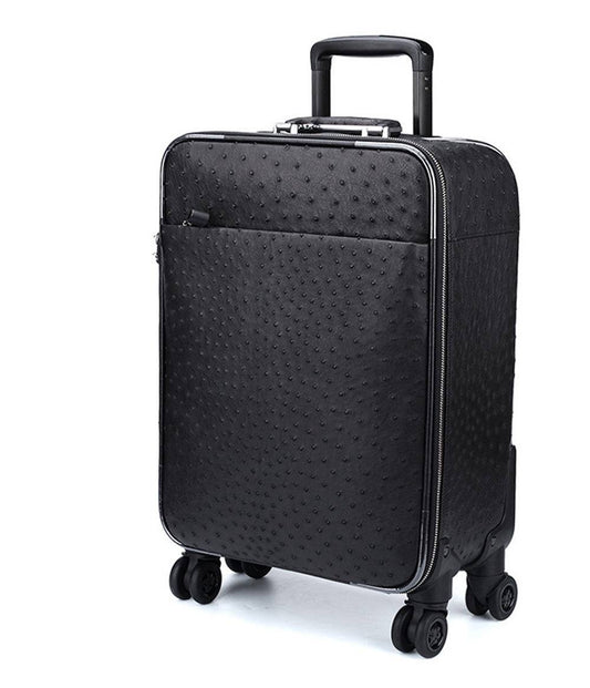 Ostrich  Leather 4-Wheeled Travelling Luggage Bags