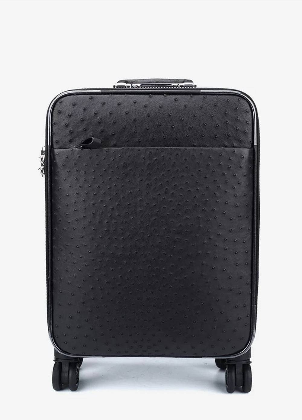 Ostrich  Leather 4-Wheeled Travelling Luggage Bags