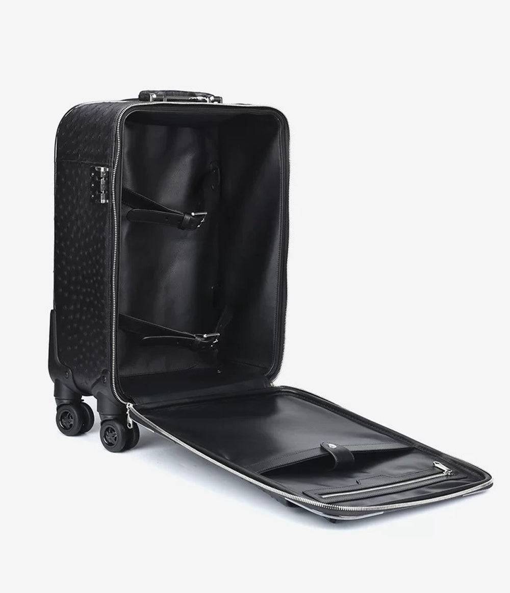 Ostrich  Leather 4-Wheeled Travelling Luggage Bags