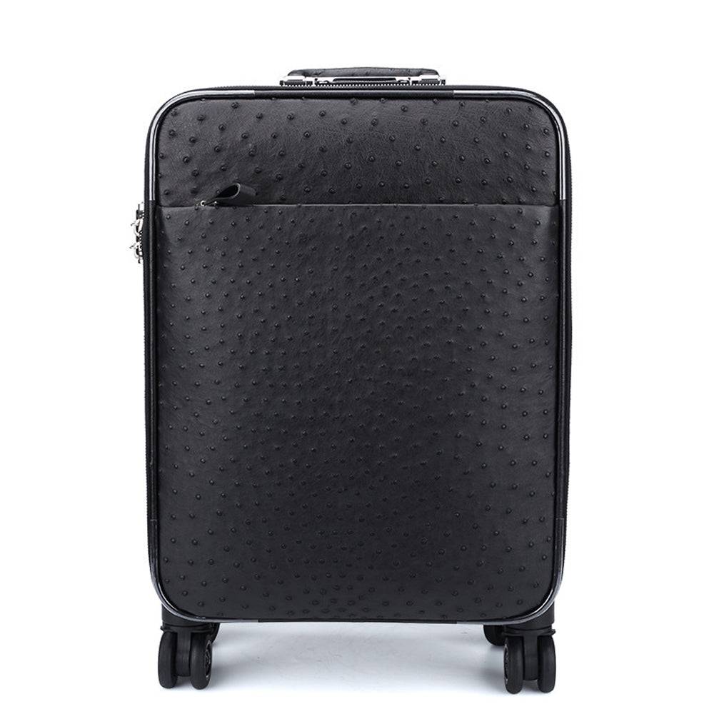 Ostrich  Leather 4-Wheeled Travelling Luggage Bags