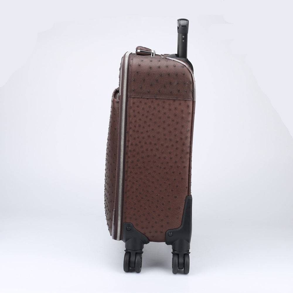 Ostrich  Leather 4-Wheeled Travelling Luggage Bags