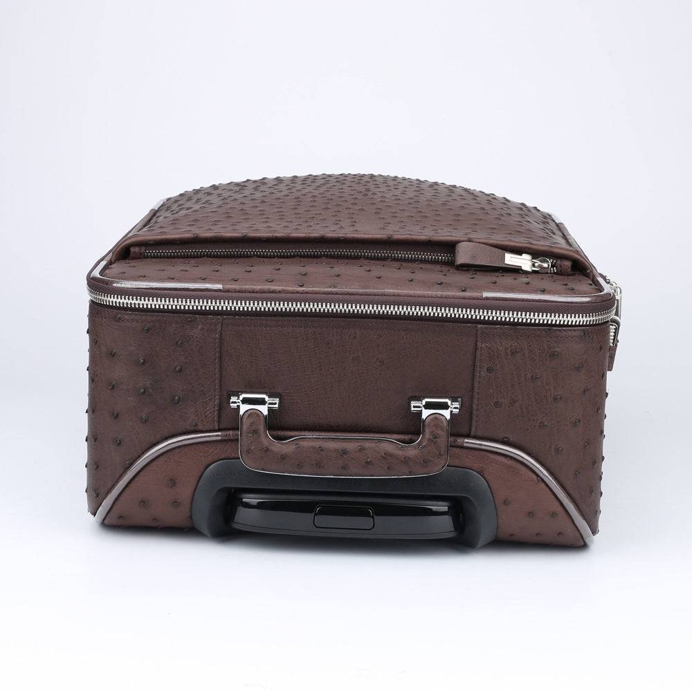 Ostrich  Leather 4-Wheeled Travelling Luggage Bags