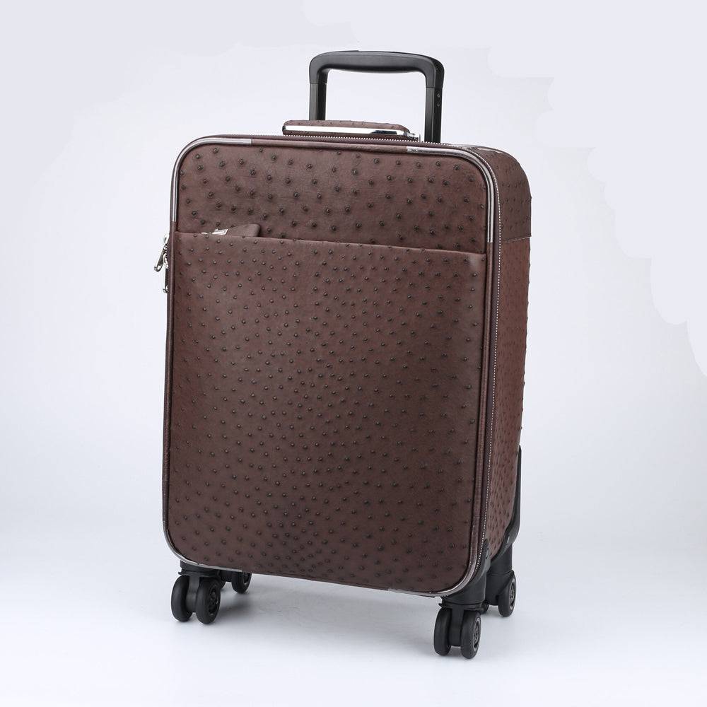 Ostrich  Leather 4-Wheeled Travelling Luggage Bags