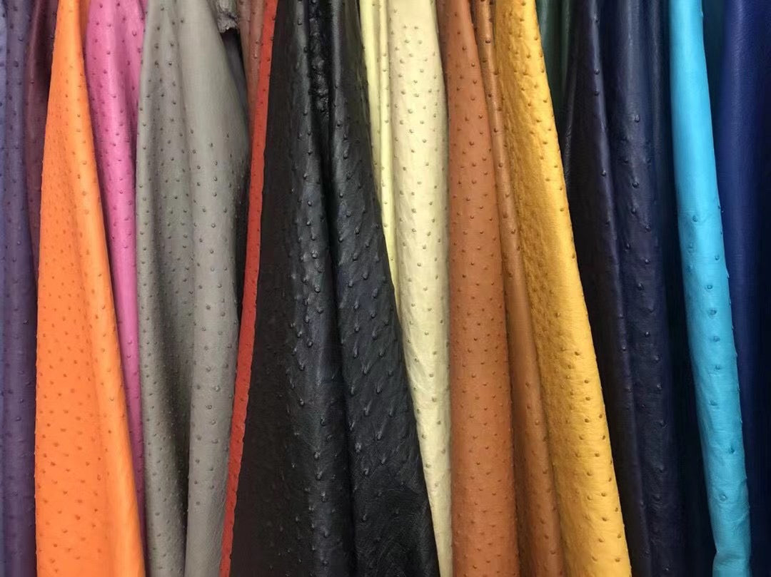 Ostrich Skin Leather Slippers Men's Ostrich Skin Leather Slippers