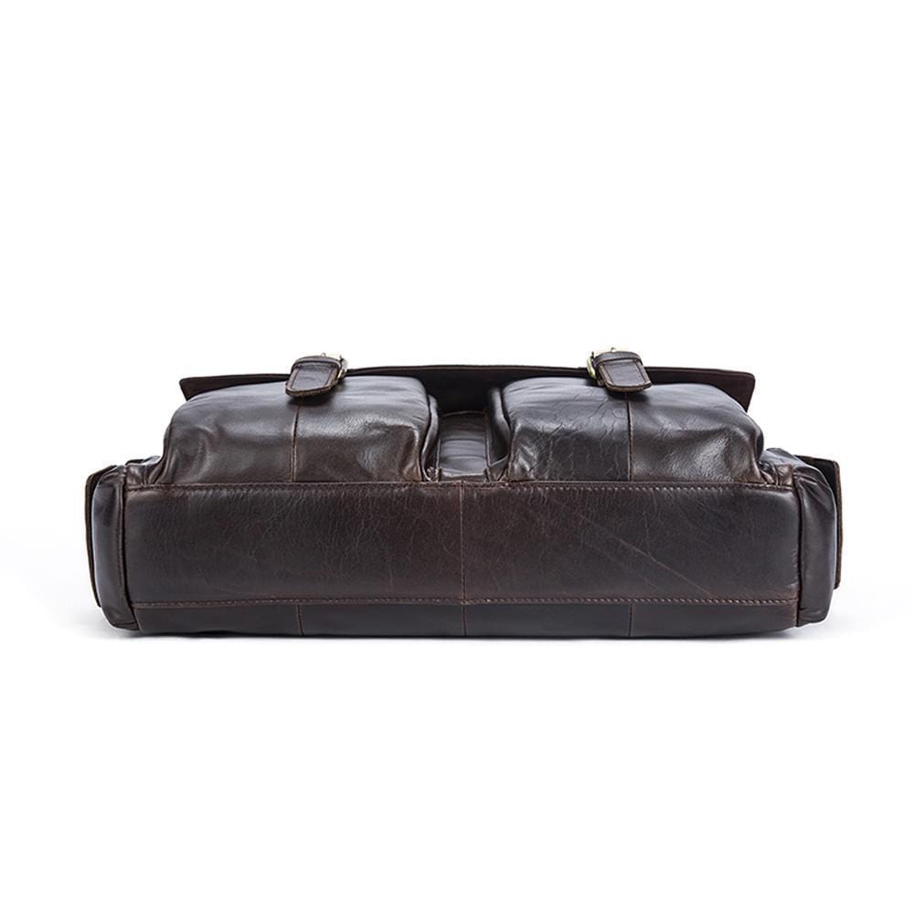 Postal Messenger Briefcase Bag Brown