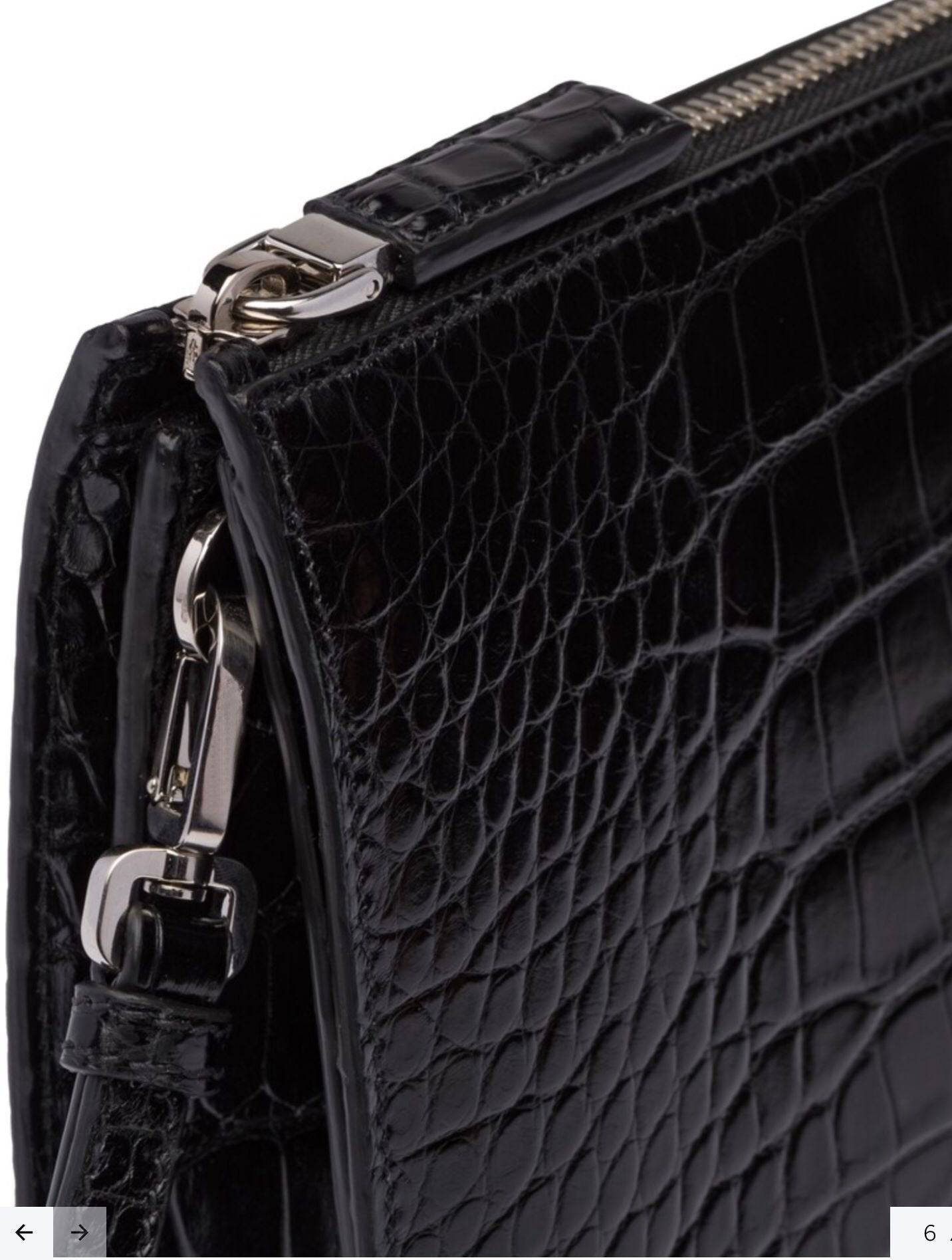 Preorder Crocodile Leather Clutch