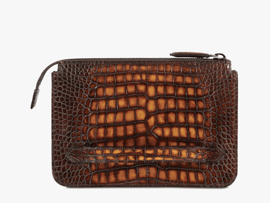 Preorder Crocodile Leather Clutch