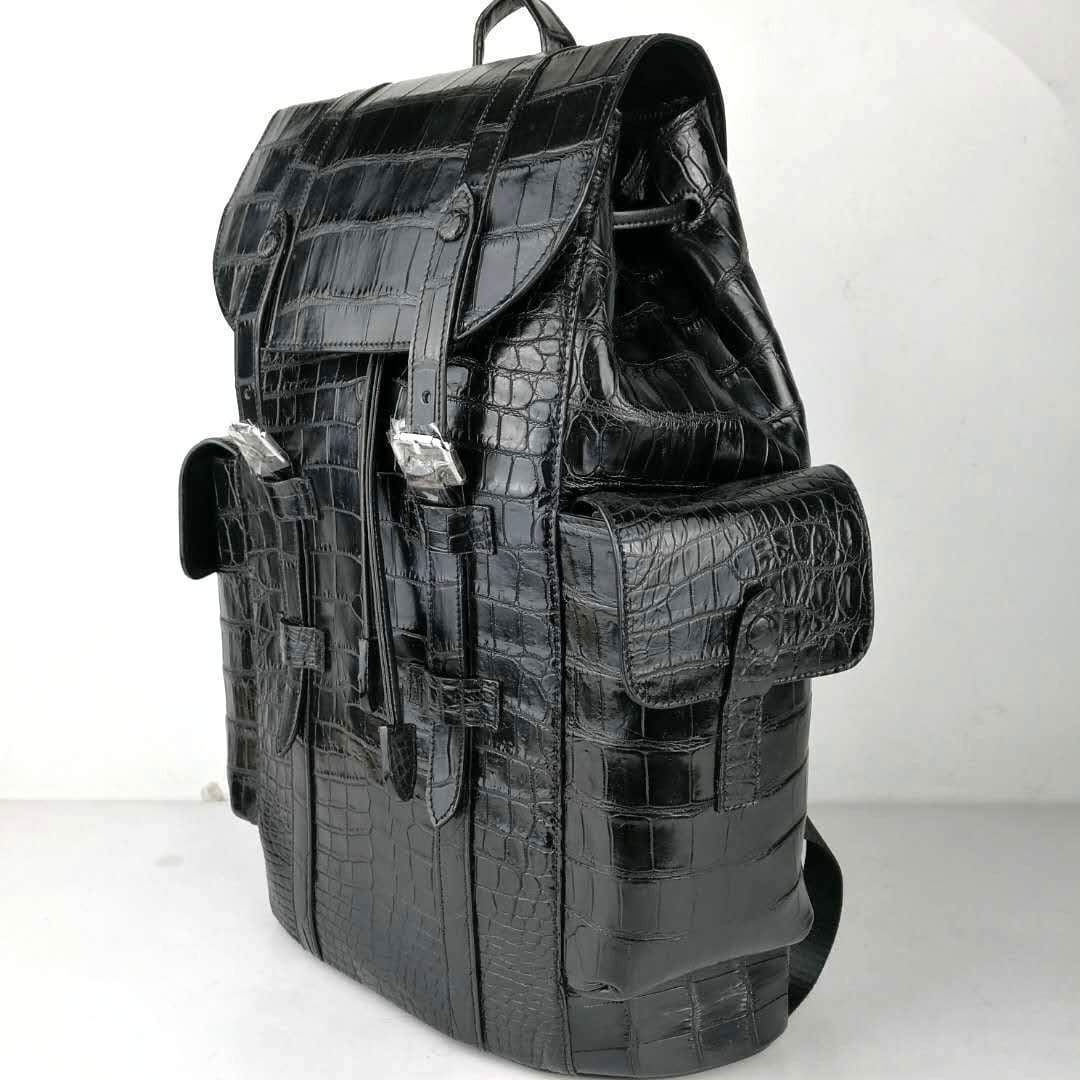 Preorder Genuine Siamese  Crocodile Belly Leather Backpack