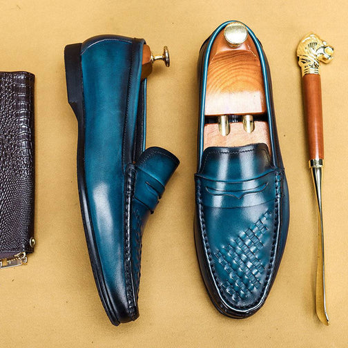 Preorder Men's Driving Leather Shoes, Men Casual Loafer Shoes