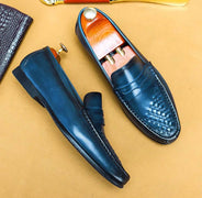 Preorder Men's Driving Leather Shoes, Men Casual Loafer Shoes