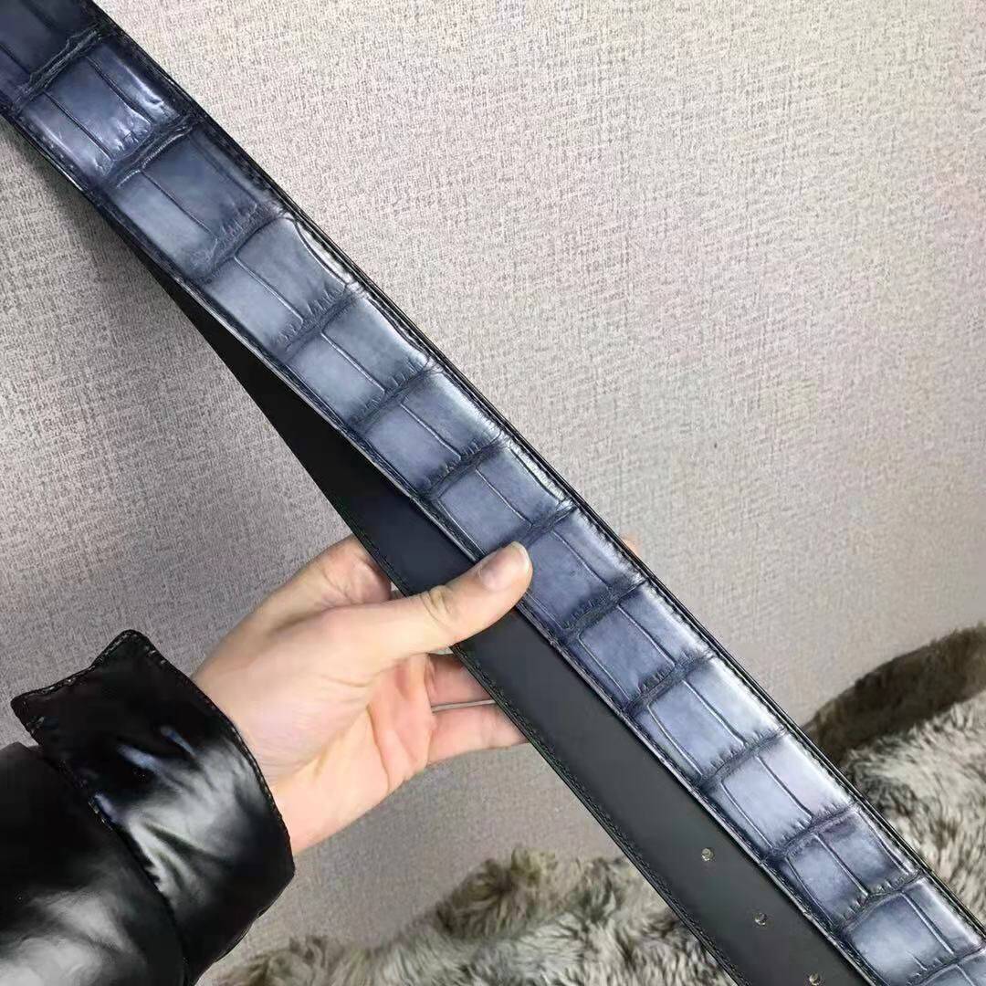 Preorder Vintage Hand Painted Crocodile  Leather Belt