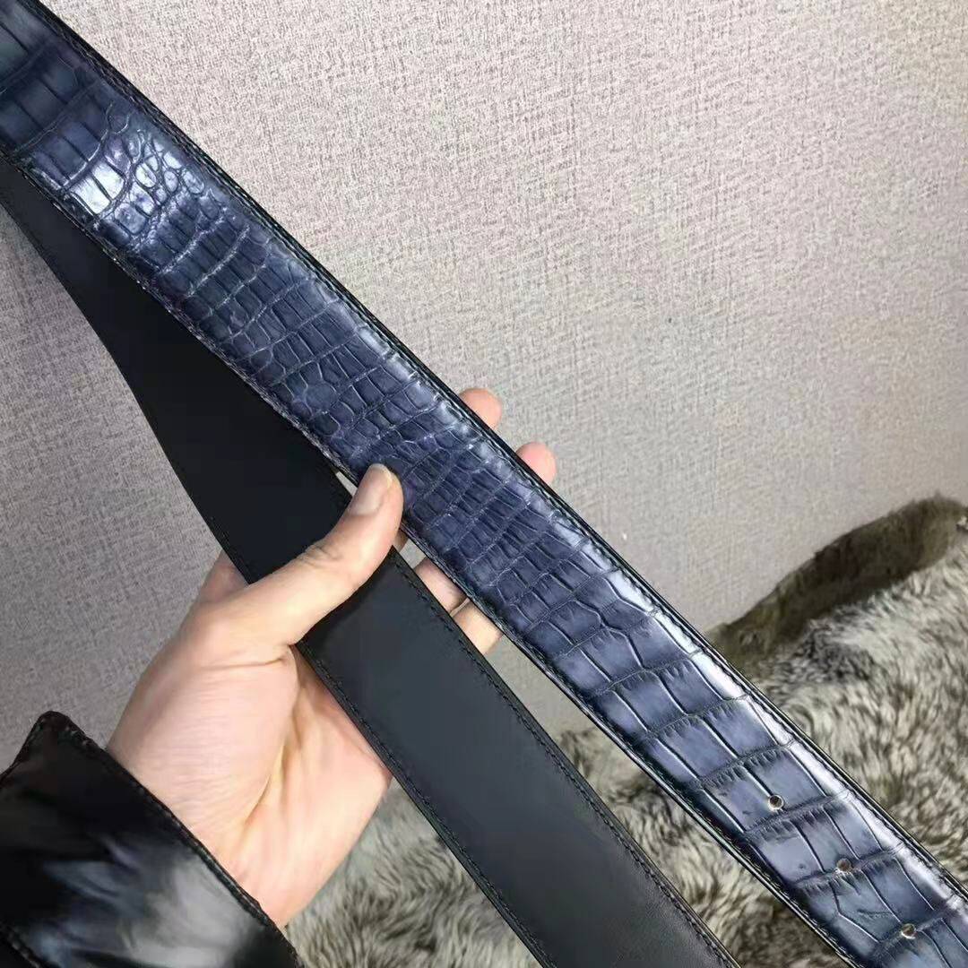 Preorder Vintage Hand Painted Crocodile  Leather Belt