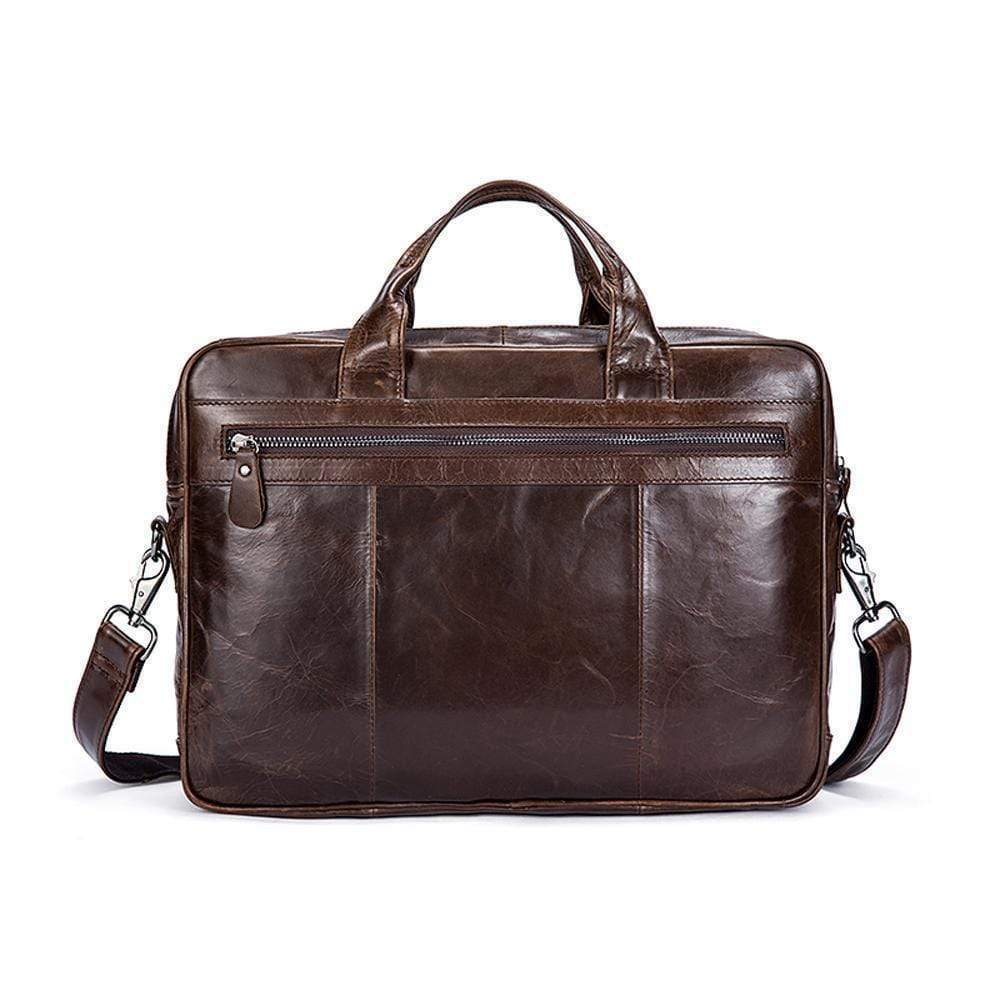 Rossie Viren  Leather Laptop Bag Mens Briefcase Messenger Bag Mens Portfolio Slim Bag