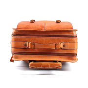 Men Business Genuine Vegetable Tanned Leather Rolling Luggage Spinner Retro Wheel Business Large Capacity Suitcase Bag 22 inch Women Multifunction Trolleys Travel Bag
