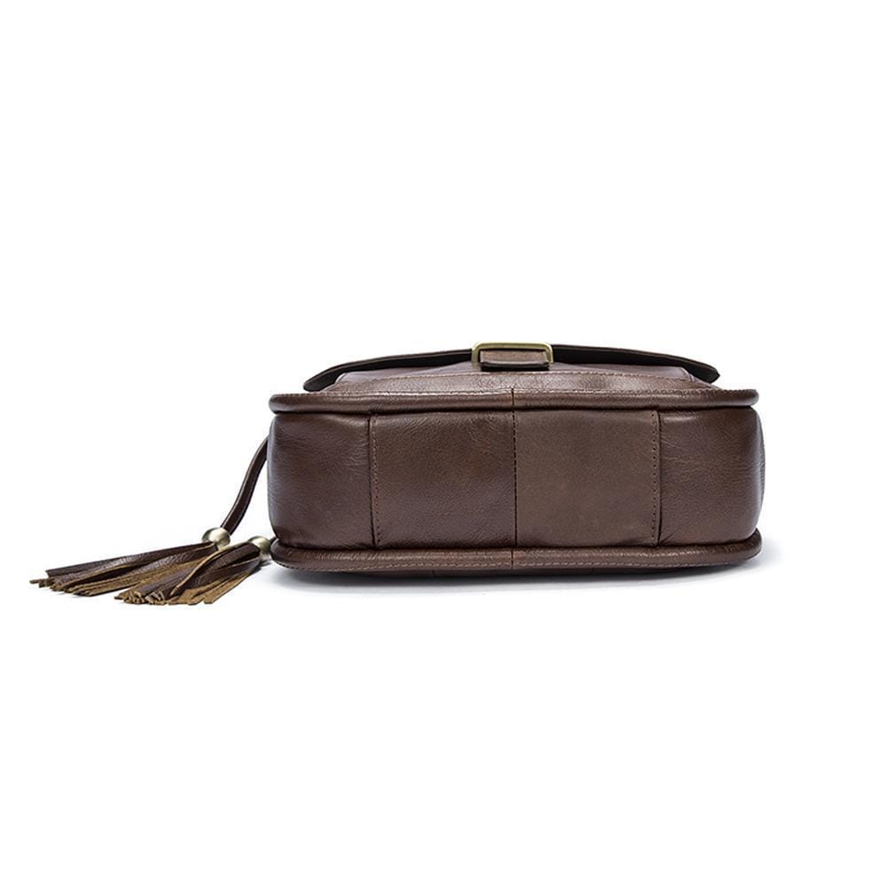 Rossie Viren  Men's Vintage Brown  Leather Messenger Shoulder Bag