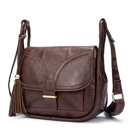 Rossie Viren  Men's Vintage Brown  Leather Messenger Shoulder Bag