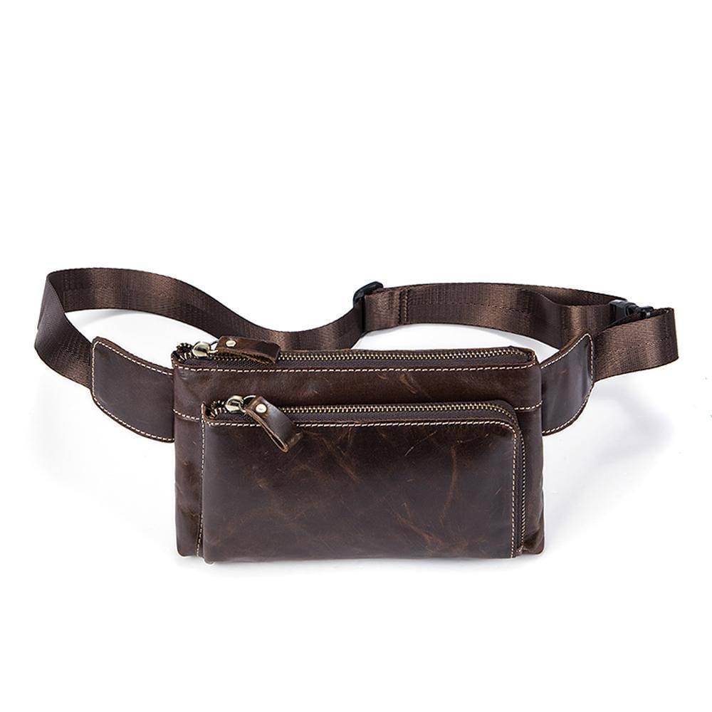 Rossie Viren Men Vintage Leather Waist Bag