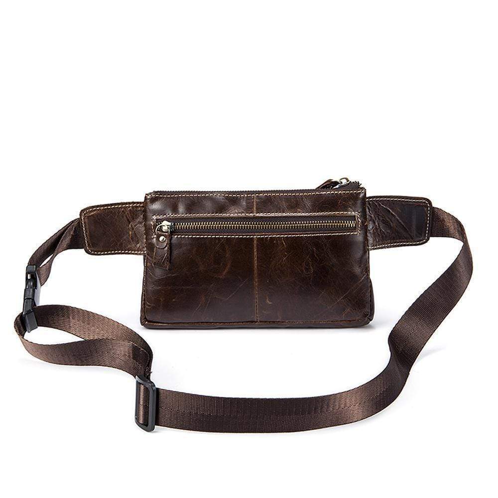 Rossie Viren Men Vintage Leather Waist Bag