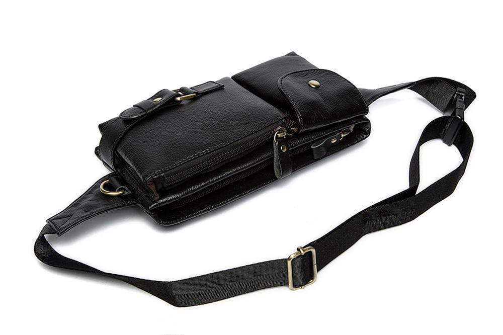 Rossie Viren  Mens Leather Waist Bag Pack  Outdoors Belt  Bags