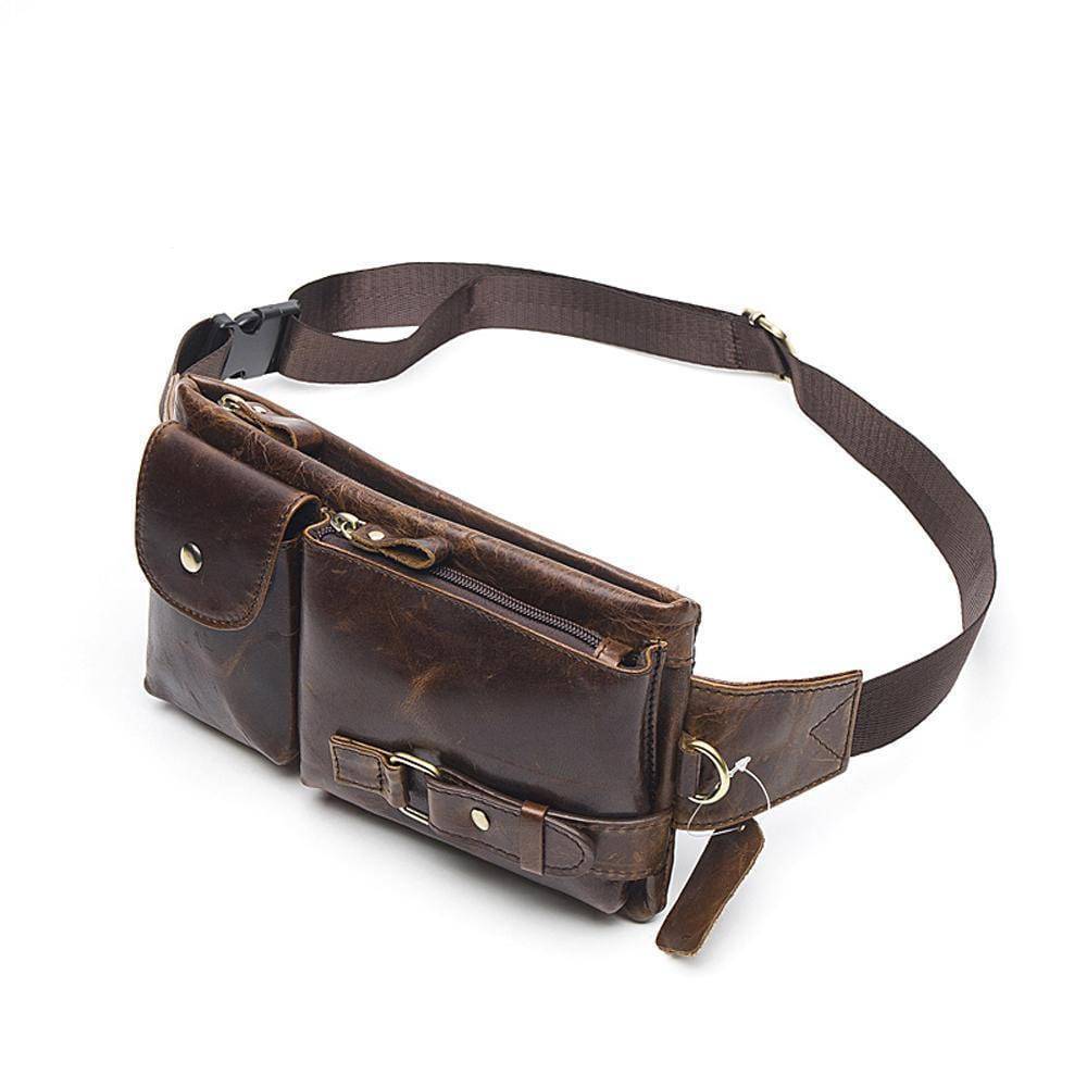 Rossie Viren  Mens Leather Waist Bag Pack  Outdoors Belt  Bags