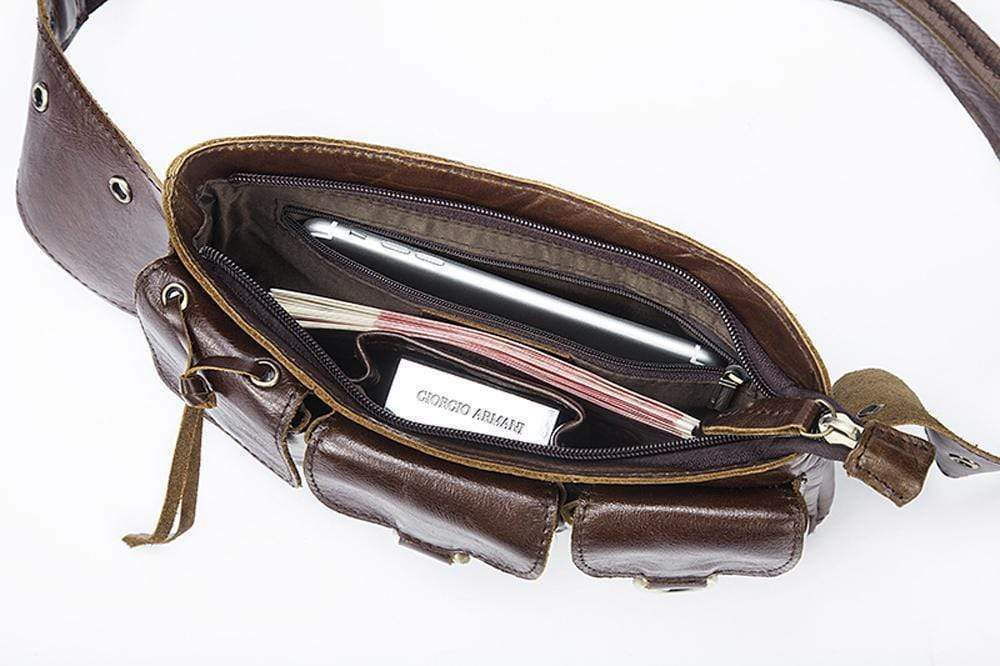 Rossie Viren  Vintage Brown Waist  Shoulder Bag