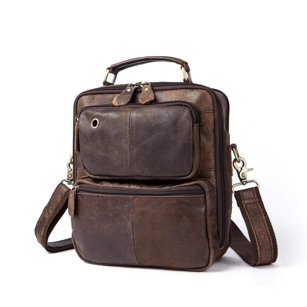 Rossie Viren  Vintage Crossbody Bag Two Pockets Front With Grab Handle And Long Shoulder Strap