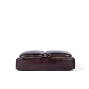 Rossie Viren Vintage Retro Brown  Leather Men's  Briefcase Messenger  Bag