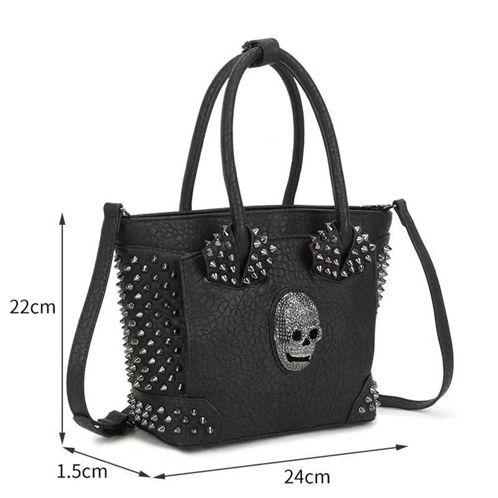 3D Studded Skull Shopper Bag ,Studded Skull Tote Bag