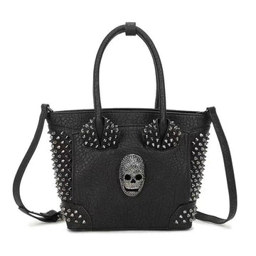 3D Studded Skull Shopper Bag ,Studded Skull Tote Bag
